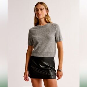 The A&F Scarlett Vegan Leather Mini Skort